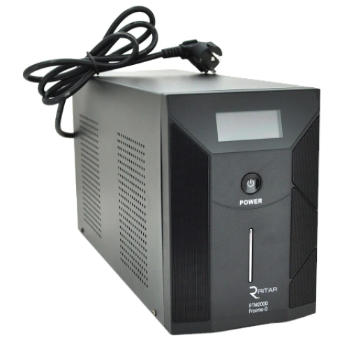 Ritar RTM2000 (1200W) Proxima-D LCD, AVR, 2st, 3xSCHUKO socket, 4x12V7,5Ah Джерела безперебійного живлення