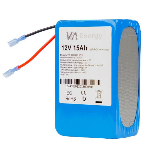 VIA Energy Акумуляторна батарея літієва 12В, 15А•г