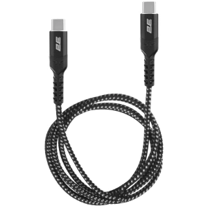 2E Type-C USB-C > USB-C Кабель зарядки/синхронизации 1м 240Вт плетеный черный