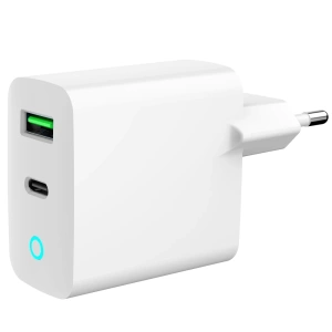 Gembird TA-UC-PDQC20L-W-01 1 USB-A + 1 Type-C (PD20Вт + QC3.0 18Вт) Мережевий зарядний пристрій