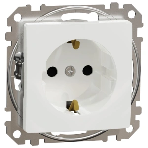 Schneider Electric Sedna Design & Elements SDD111022 з заземлення та шторками Розетка