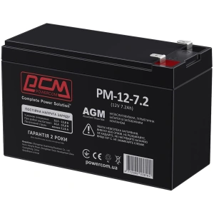 Powercom AGM 7.2Ah-12V Акумуляторна батарея