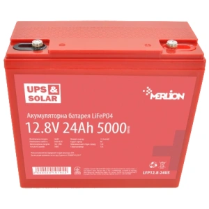 Merlion LiFePO4 12.8В 24А•г Літієва акумуляторна батарея