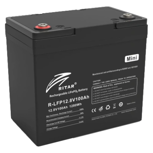 Ritar LiFePO4 12.8В 100А•г Літієва акумуляторна батарея