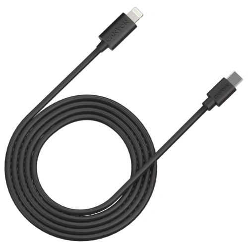 Canyon CFI12B black (Lightning - USB-C ) 2м 20Вт Кабель