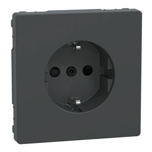 Schneider Electric Merten System Design MTN2300-6034 РОЗЕТКА з/к і шторкою АНТРАЦИТ
