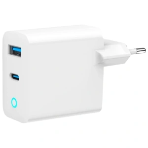 Gembird TA-UC-PDQC45L-W-01 (USB-A + Type-C) Мережевий зарядний пристрій