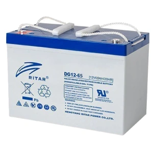 RITAR DG12-65 65A•год 12В гелева Свинцево-кислотна акумуляторна батарея