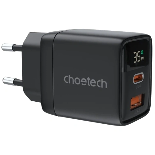 Choetech PD6052 Black PD35W GAN A+C Адаптер