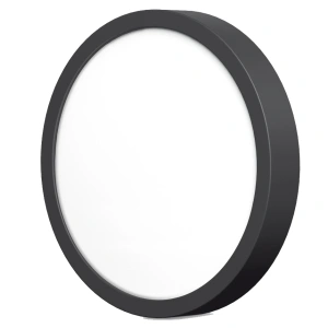 VIDEX 18W 5000K Black LED светильник круглый накладной