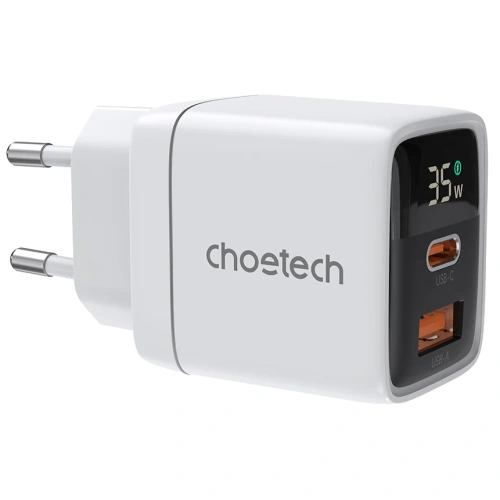 Choetech PD6052 White PD35W GAN A+C Адаптер