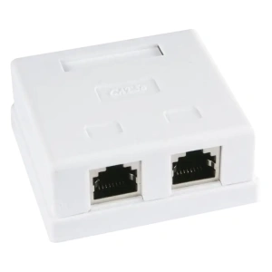Hypernet MB-STP2 Розетка 2 порта екранована RJ45 STP біла 5E