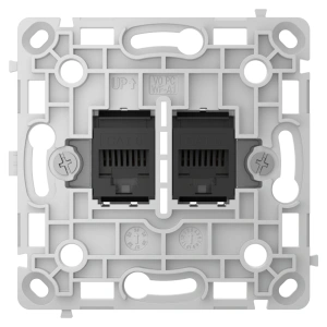 Ajax OutletCore (LAN) vertical black Механізм інтернет розетки