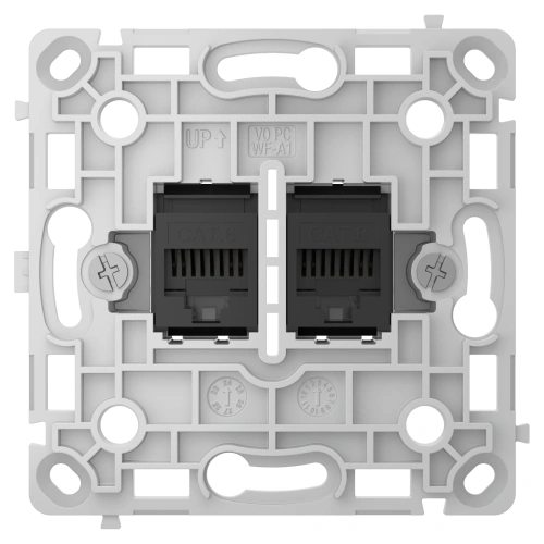 Ajax OutletCore (LAN) vertical black Механізм інтернет розетки