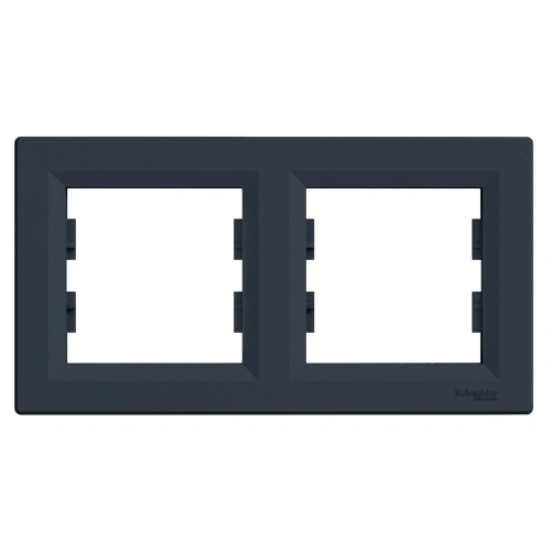 Schneider Electric EPH5800271 Asfora Рамка 2 поста антрацит горизонтальна