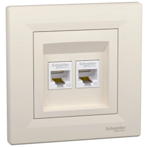 Schneider Electric Asfora EPH4400123 РОЗЕТКА КОМП'ЮТЕРНА RJ45 UTP КАТ. 5Е ПОДВІЙНА