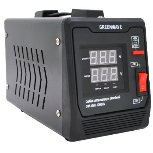 Green Wave Mauser 1000VA (700Вт) Стабілізатор напруги релейний 1xShuko, DC140-260V, AC220±8%, BOX
