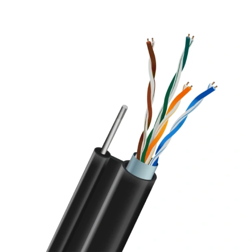 Кабель TRINIX FTP CAT5E 0.5 CU зовнішній (LDPE) з самонесучим дротом