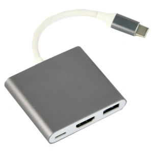 Cablexpert A-CM-HDMIF-02-SG USB-C на HDMI/USB 3.0/USB-C Адаптер-перехідник