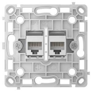 Ajax OutletCore (LAN) vertical white Механізм інтернет розетки