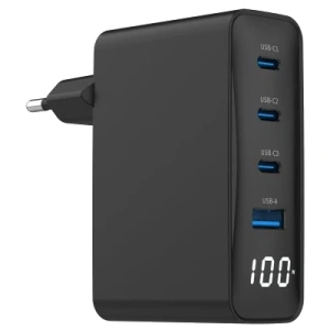 Gembird TA-UC-PDQC100LCD-01-BK PD 100W Зарядний пристрій