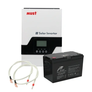 MUST PV18-1012VPM 100Ah Комплект акумулятор + інвертор, кабелі у подарунок
