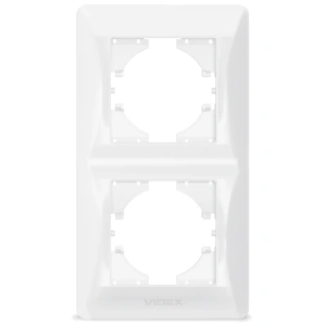VIDEX BINERA (VF-BNFR2V-W) (12/96)" Рамка біла 2 поста вертикальна