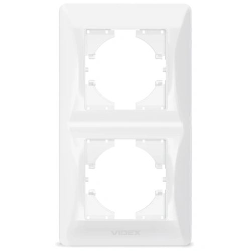 VIDEX BINERA (VF-BNFR2V-W) (12/96)" Рамка белая 2 поста вертикальная