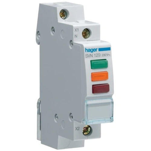 Hager SVN129 Індикатор потрійний LED 230В