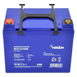 MERLION MLTS12330M6 33A•г 12В Свинцево-кислотна акумуляторна батарея