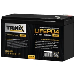 TRINIX TLFP-1212 Ultra 12А•г 12В Літієва акумуляторна батарея