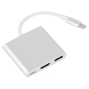 Cablexpert A-CM-HDMIF-02-SV USB-C на HDMI/USB 3.0/USB-C Адаптер-перехідник