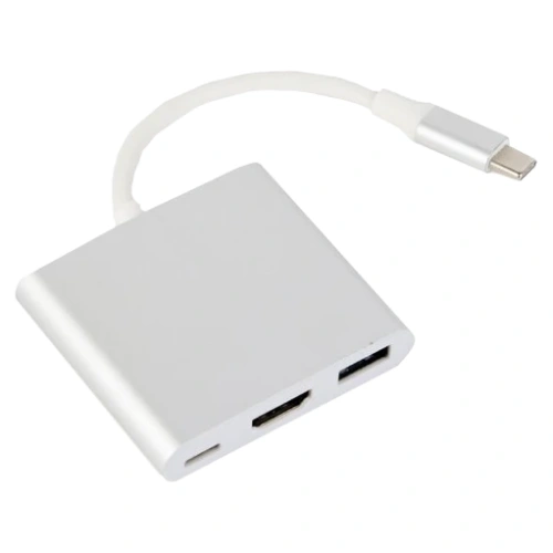 Cablexpert A-CM-HDMIF-02-SV USB-C на HDMI/USB 3.0/USB-C Адаптер-перехідник