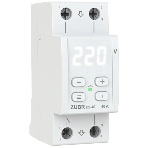 ZUBR D2-40 (max 40 А, 8 800 ВА) Реле напруги