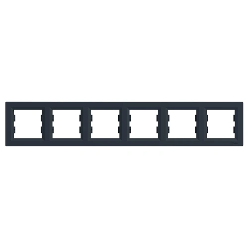 Schneider Electric EPH5800671 Asfora Рамка 6 постів антрацит горизонтальна