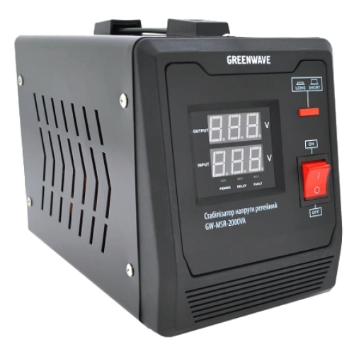 Green Wave Mauser 2000VA (1400Вт) Стабілізатор напруги релейний 1xShuko, DC140-260V, AC220±8%, BOX