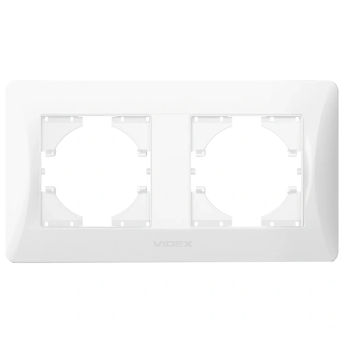 VIDEX BINERA (VF-BNFR2H-W) (12/96) Рамка белая 2 поста горизонтальная