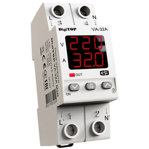 DigiTop VА-32A M2R Реле напруги