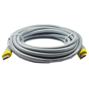 Merlion V-Link High Speed 20m, v2,0, OD-8.2mm Кабель HDMI-HDMI, круглий Grey, конектор Grey/Yellow