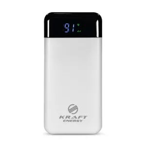 Повербанк 20000mAh Power Bank Kraft KPB-2120FCL White 22.5W QC3.0 LED-фонарь