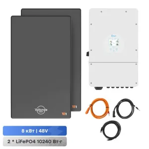 Комплект резервного живлення: гібридний інвертор 6kW Deye SUN-6K-SG05LP1-EU і акумуляторна батарея 51.2В Voltsmile W1 Classic